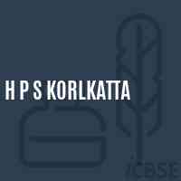H P S Korlkatta Middle School Logo