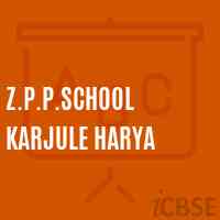 Z.P.P.School Karjule Harya Logo