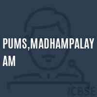 Pums,Madhampalayam Middle School Logo