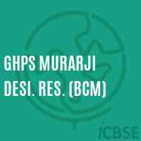 Ghps Murarji Desi. Res. (Bcm) Secondary School Logo