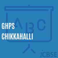 Ghps Chikkahalli Middle School Logo