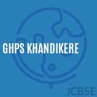 Ghps Khandikere Middle School Logo