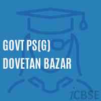 Govt Ps(G) Dovetan Bazar Primary School Logo