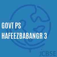 Govt Ps Hafeezbabangr 3 Primary School Logo