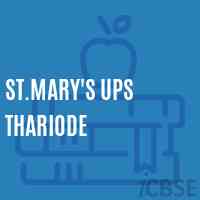 St.Mary'S Ups Thariode Middle School Logo