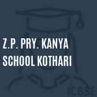 Z.P. Pry. Kanya School Kothari Logo