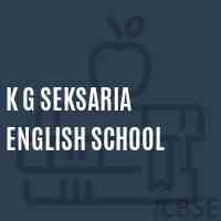 K G Seksaria English School Logo
