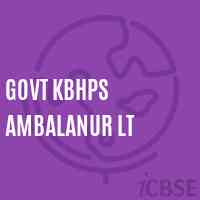 Govt Kbhps Ambalanur Lt Middle School Logo