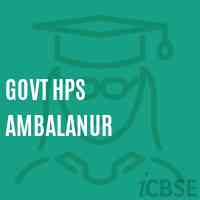 Govt Hps Ambalanur Middle School Logo