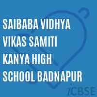 Saibaba Vidhya Vikas Samiti Kanya High School Badnapur Logo