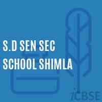 S.D Sen Sec School Shimla Logo