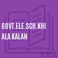 Govt.Ele.Sch.Khiala Kalan Primary School Logo