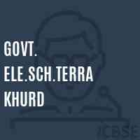 Govt. Ele.Sch.Terra Khurd Primary School Logo