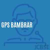 Gps Bambrar Primary School Logo