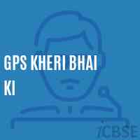 Gps Kheri Bhai Ki Primary School Logo