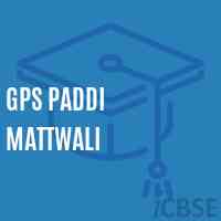 Gps Paddi Mattwali Primary School Logo