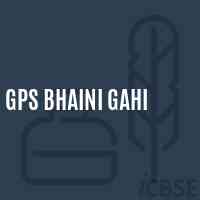 Gps Bhaini Gahi Primary School Logo