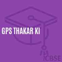 Gps Thakar Ki Primary School Logo