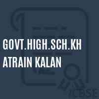 Govt.High.Sch.Khatrain Kalan Secondary School Logo