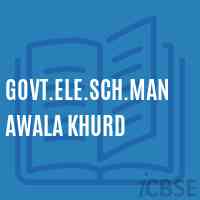 Govt.Ele.Sch.Manawala Khurd Primary School Logo
