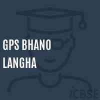 Gps Bhano Langha Primary School Logo