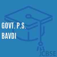 Govt. P.S. Bavdi Primary School Logo