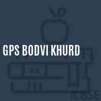 Gps Bodvi Khurd Primary School Logo