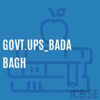 Govt.Ups_Bada Bagh Middle School Logo