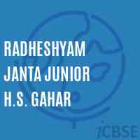 Radheshyam Janta Junior H.S. Gahar Middle School Logo