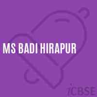 Ms Badi Hirapur Middle School Logo