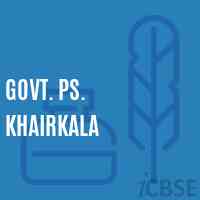 Govt. Ps. Khairkala Primary School Logo