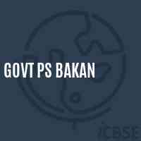 Govt Ps Bakan Primary School Logo