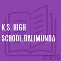 K.S. High School,Balimunda Logo