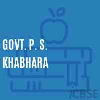 Govt. P. S. Khabhara Primary School Logo