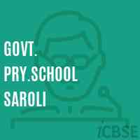 Govt. Pry.School Saroli Logo