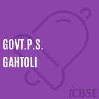 Govt.P.S. Gahtoli Primary School Logo