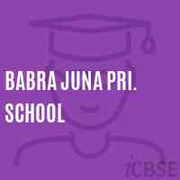 Babra Juna Pri. School Logo