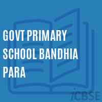 Govt Primary School Bandhia Para Logo
