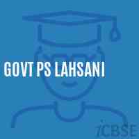 Govt Ps Lahsani Primary School Logo