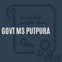 Govt Ms Putpura Middle School Logo