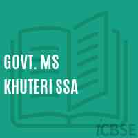 Govt. Ms Khuteri Ssa Middle School Logo