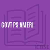 Govt Ps Ameri Primary School Logo
