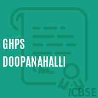 Ghps Doopanahalli Middle School Logo