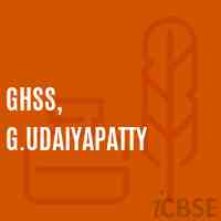 Ghss, G.Udaiyapatty High School Logo