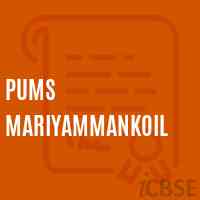 Pums Mariyammankoil Middle School Logo