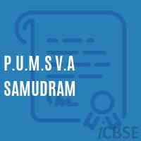 P.U.M.S V.A Samudram Middle School Logo