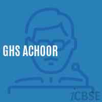 Ghs Achoor Senior Secondary School Logo