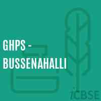 Ghps - Bussenahalli Middle School Logo