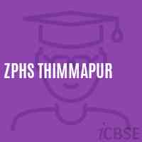 Zphs Thimmapur Secondary School Logo