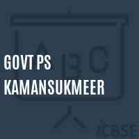 Govt Ps Kamansukmeer Primary School Logo